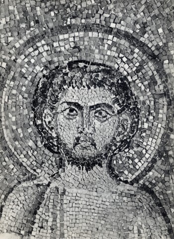 Zigrossi, Giuseppe — Anonimo romano sec. VII - S. Stefano Rotondo, mosaico: volto di san Feliciano — particolare